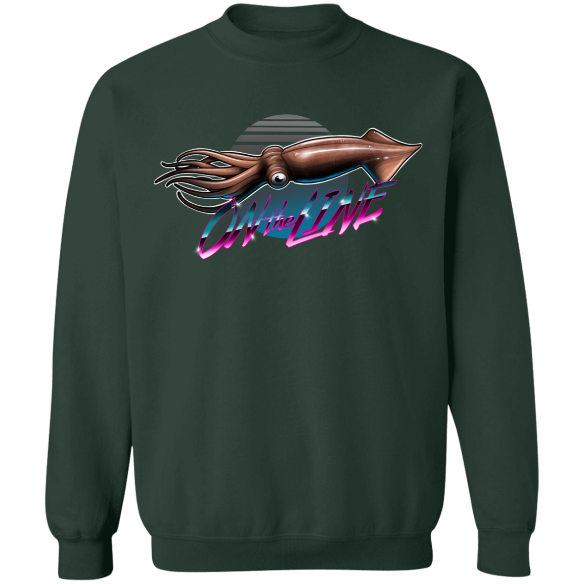 Giant Squid On The Line Saltwater Crewneck Sweatshirt