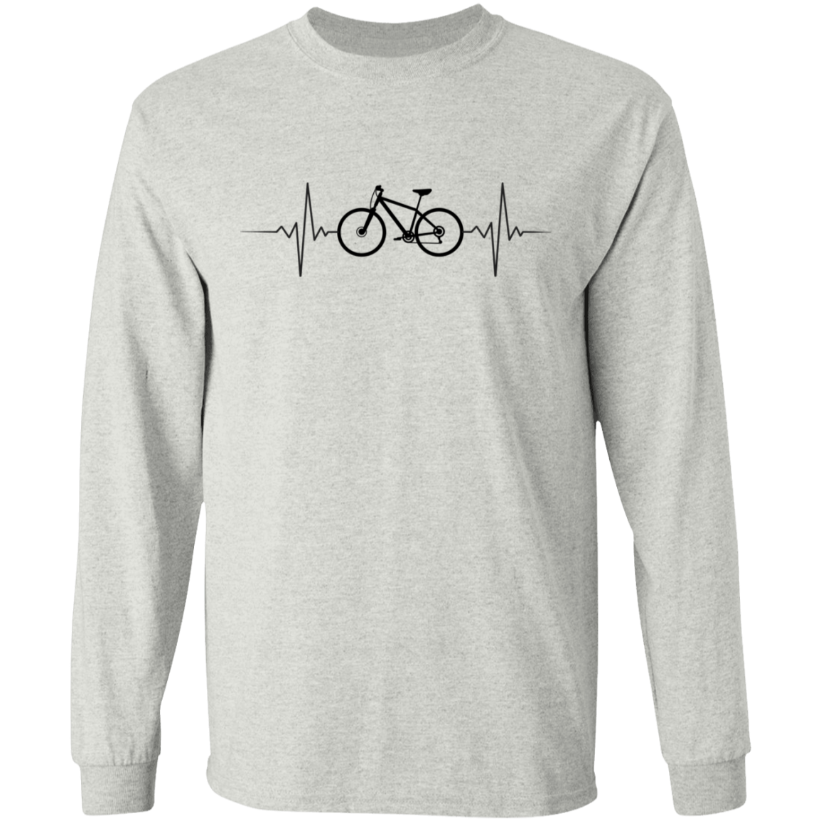 Bike Bicycle Heartbeat Long Sleeve T-Shirt