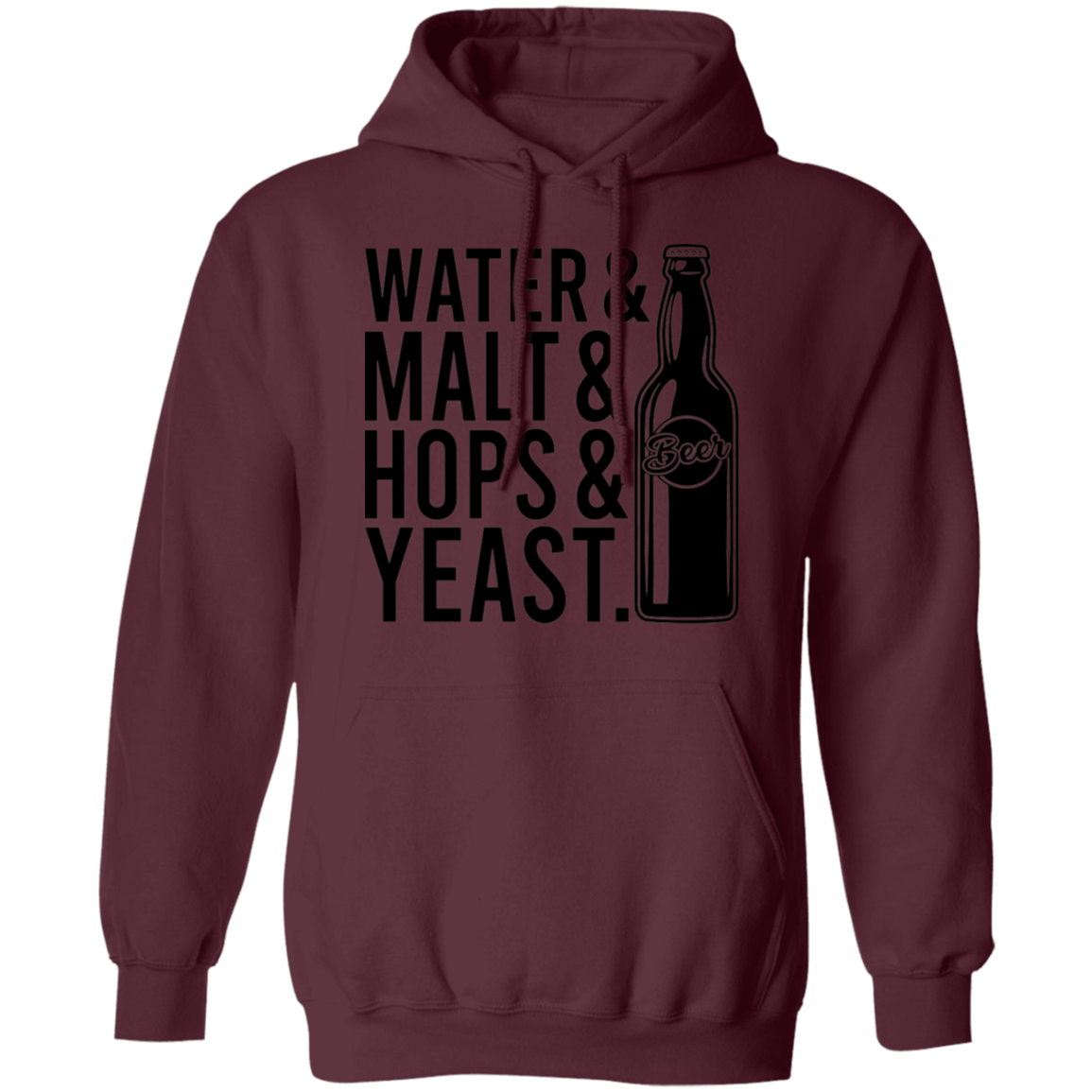 Water & Malt & Hops & Yeast Beer Pullover Hoodie
