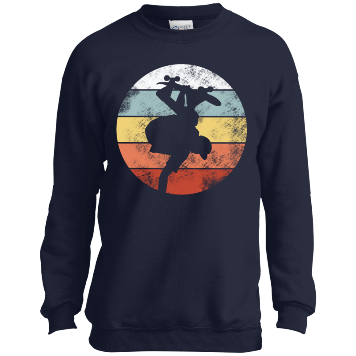 Skateboarding Trick Skateboarder Youth Crewneck Sweatshirt