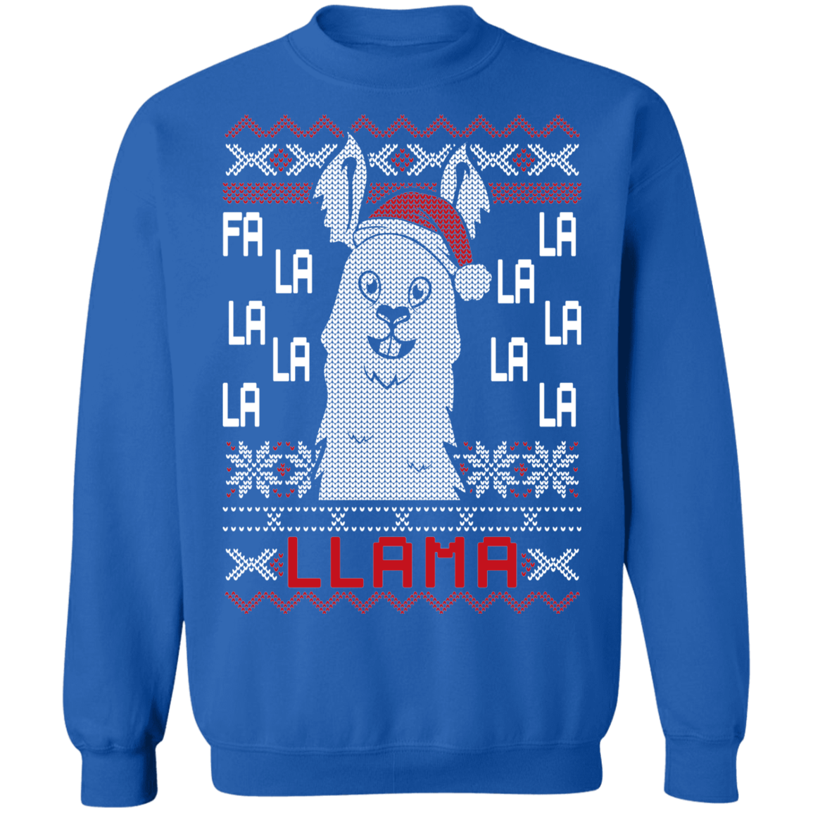 Fa La La LLama Christmas Party Ugly Sweater Crewneck Sweatshirt