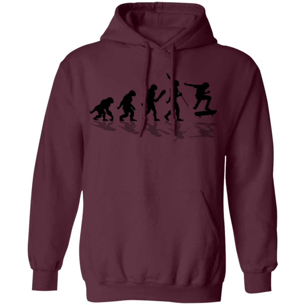 The Evolution of Man Skateboarding Skateboard Pullover Hoodie