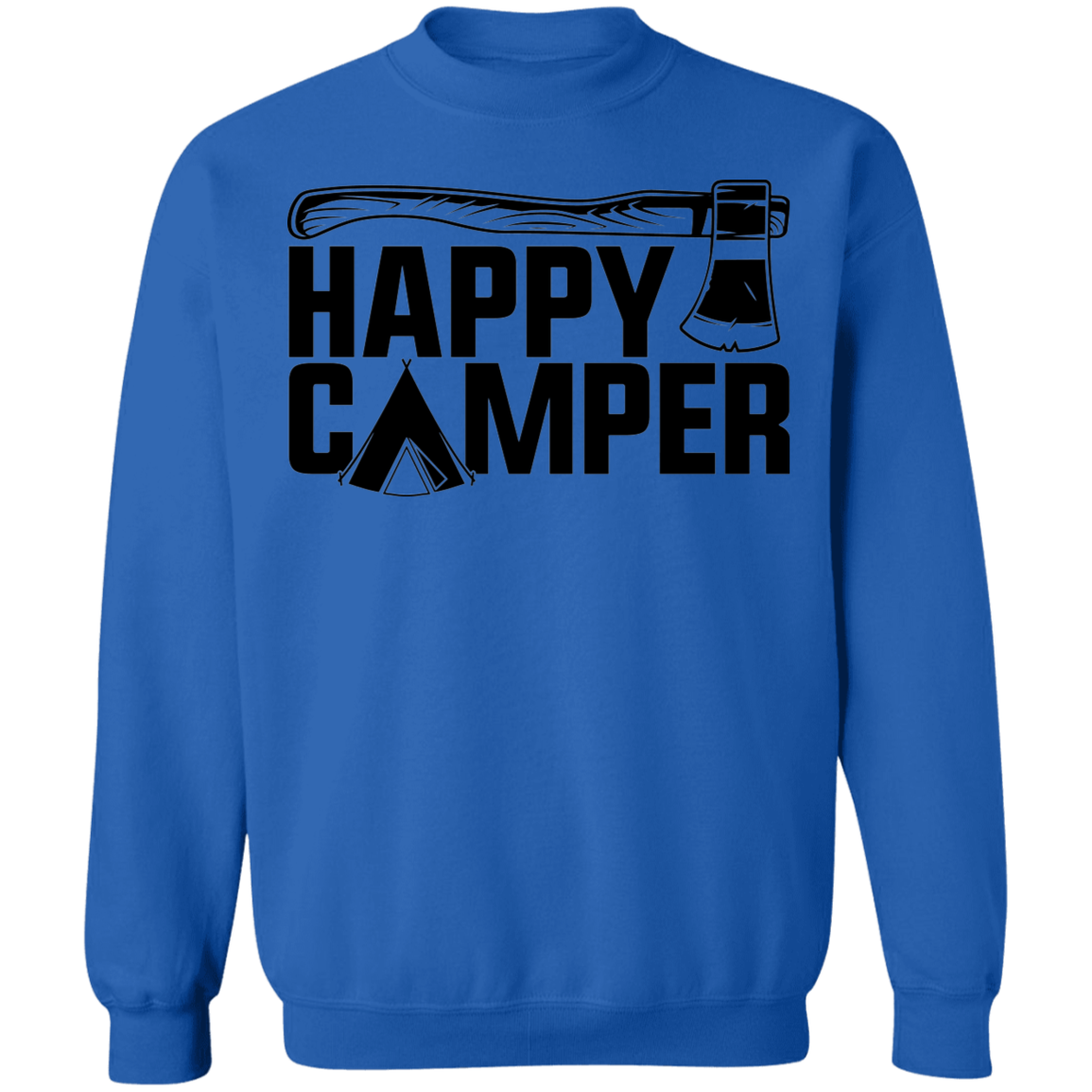 Happy Camper Outdoor Camping Crewneck Sweatshirt