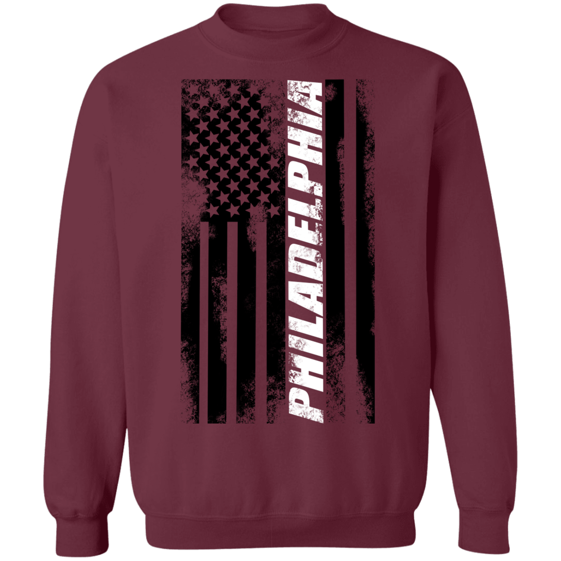 Philadelphia Pennsylvania American Flag Crewneck Sweatshirt