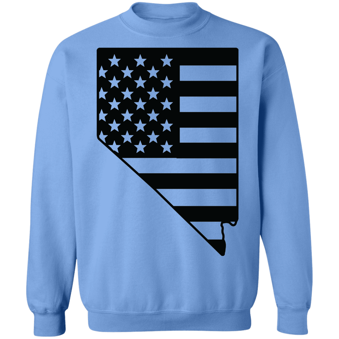 Nevada State American Flag USA Crewneck Sweatshirt