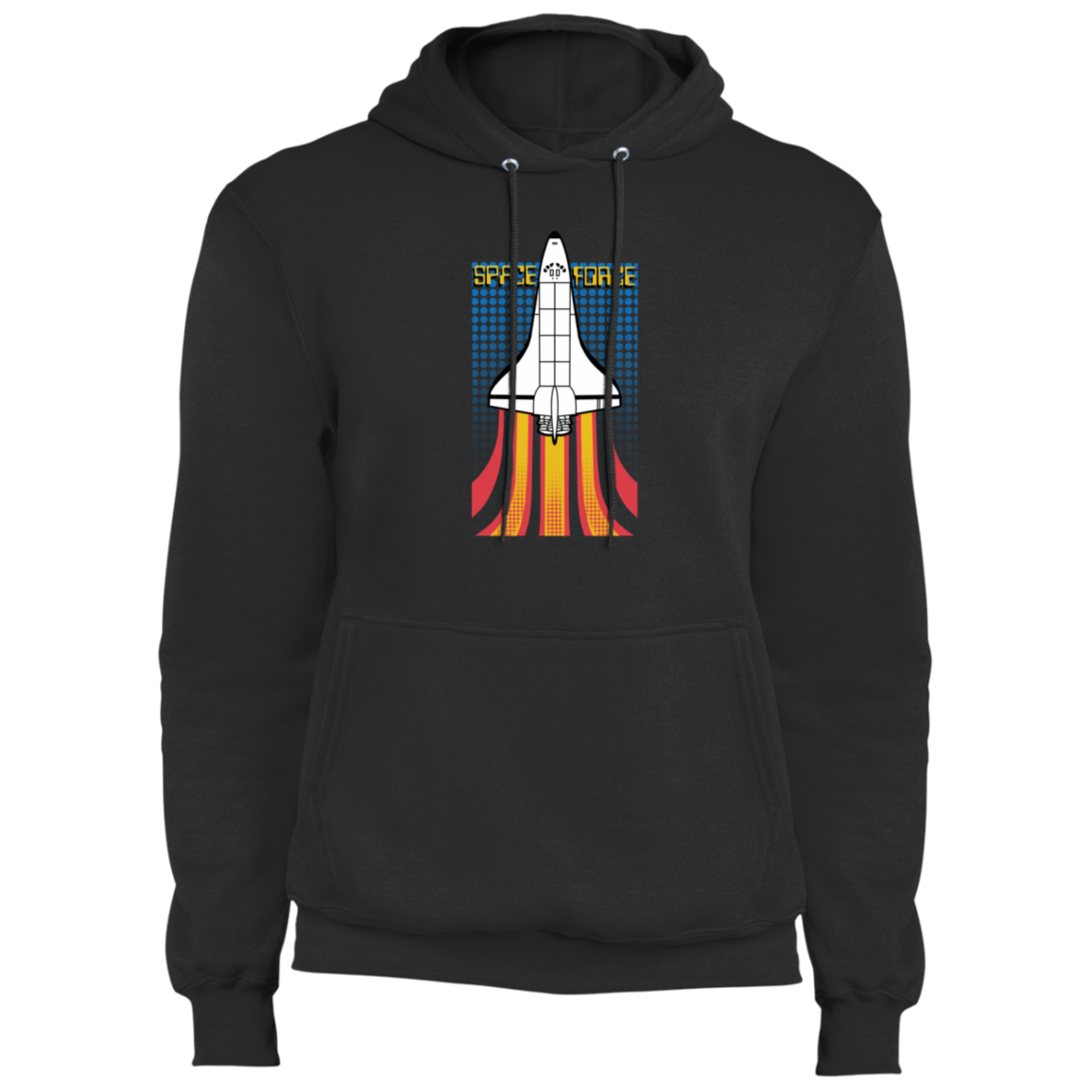 Men's Space Force Retro 80s Fleece Pullover Hoodie