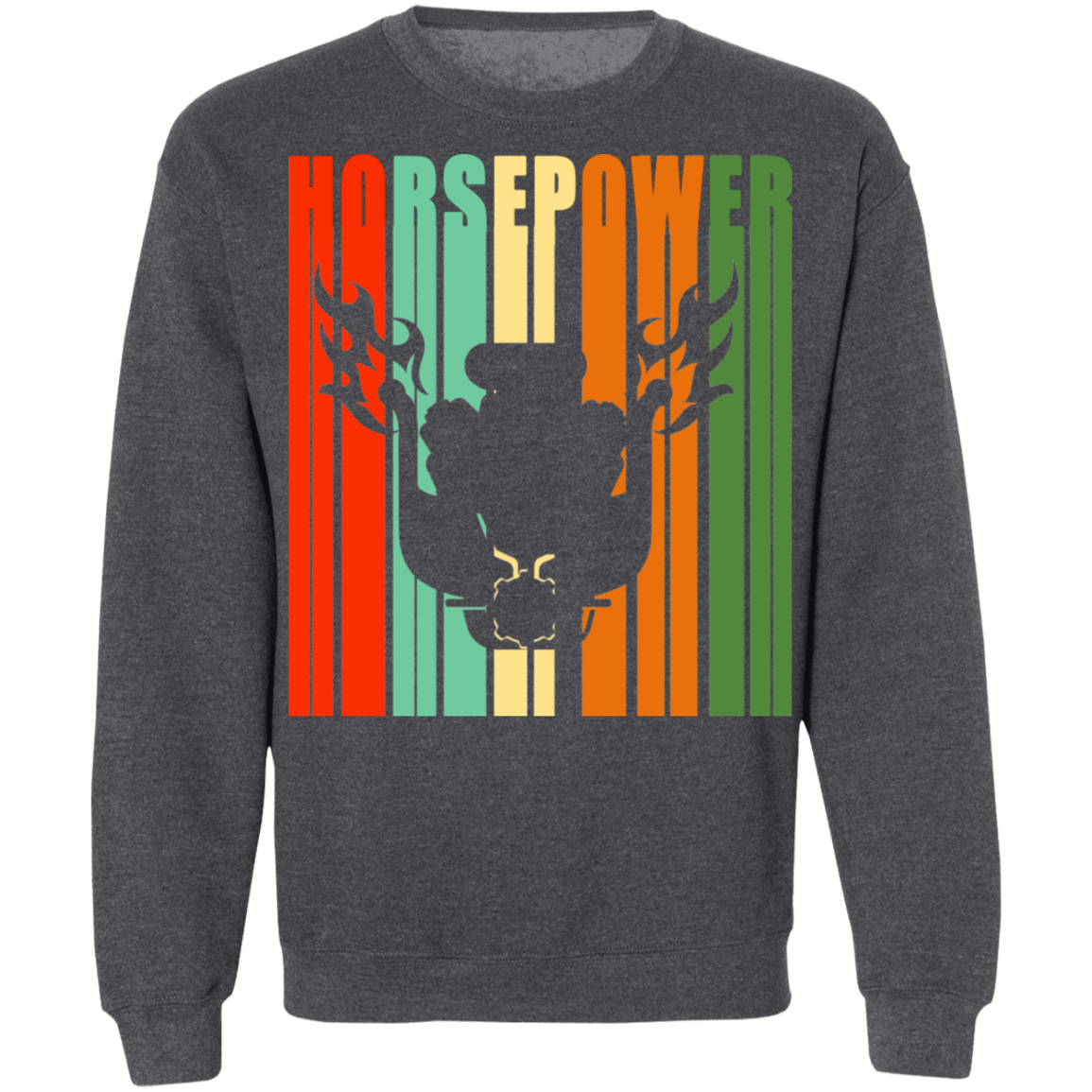 power horse Horsepower HP V8 American Muscle Crewneck Sweatshirt