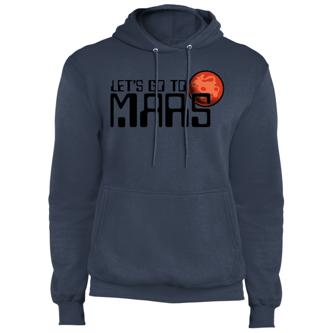 Men's Space Lets Go to Mars Fleece Pullover Hoodie