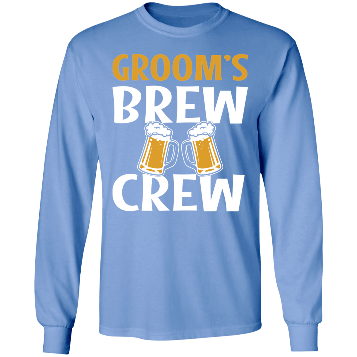 Bachelor Party Groom's Brew Crew Funny Long Sleeve T-Shirt
