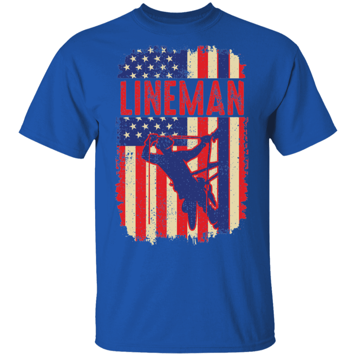 Lineman American Flag T-Shirt