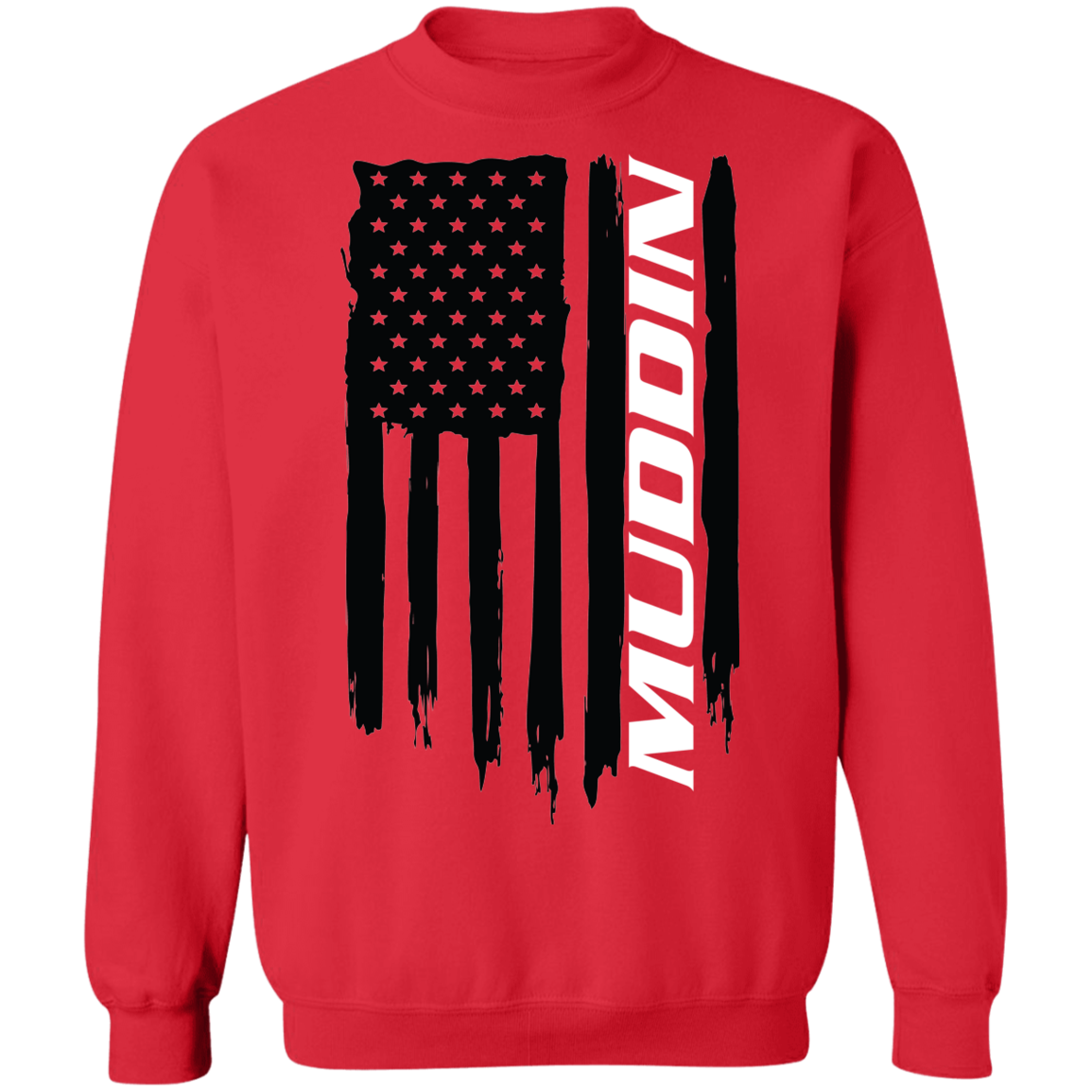 Muddin Crawling Off-Road American Flag Crewneck Sweatshirt