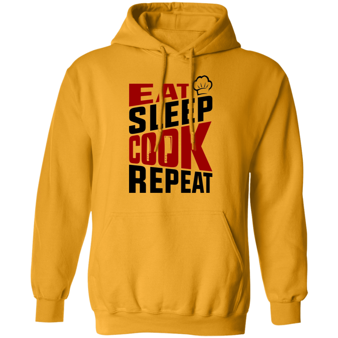 Eat Sleep Cook Repeat Chef Pullover Hoodie