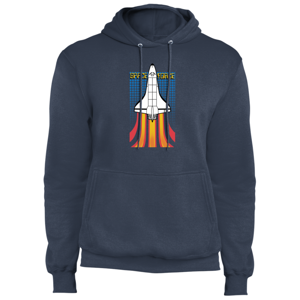 Men's Space Force Retro 80s Fleece Pullover Hoodie