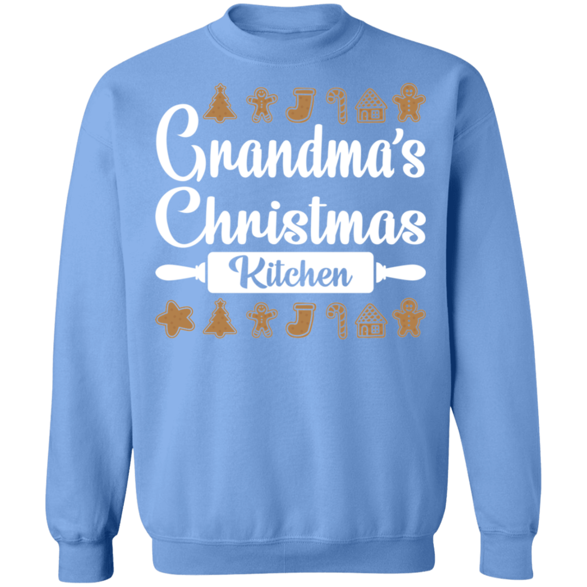 Grandma's Christmas Kitchen Gingerbread Cookies Christmas Crewneck Sweatshirt