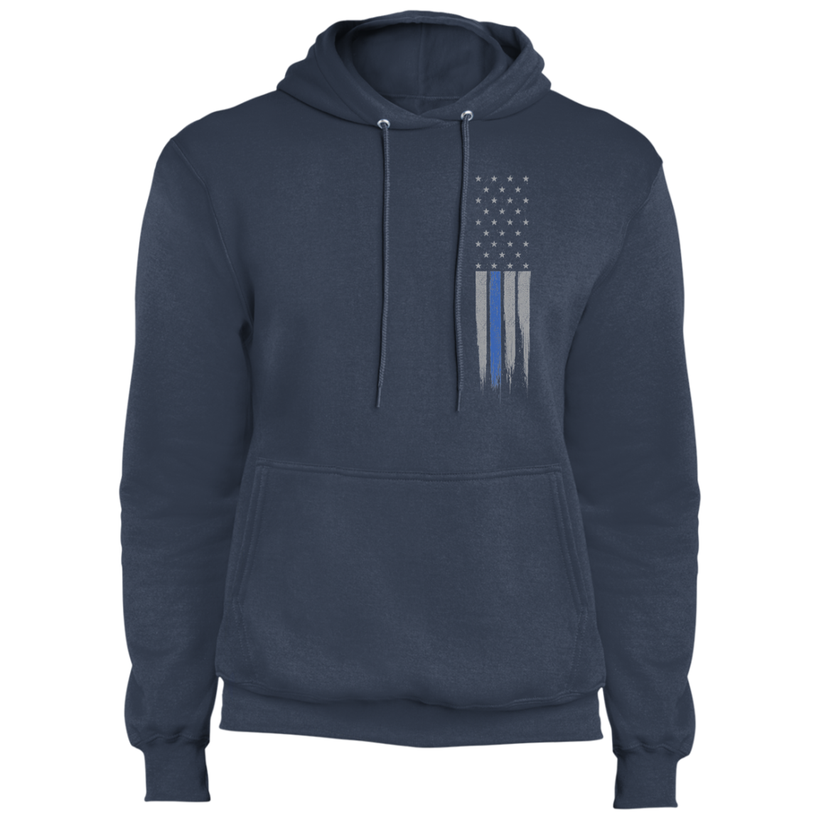 Police Officer Thin Blue Line American Flag Pullover Hoodie