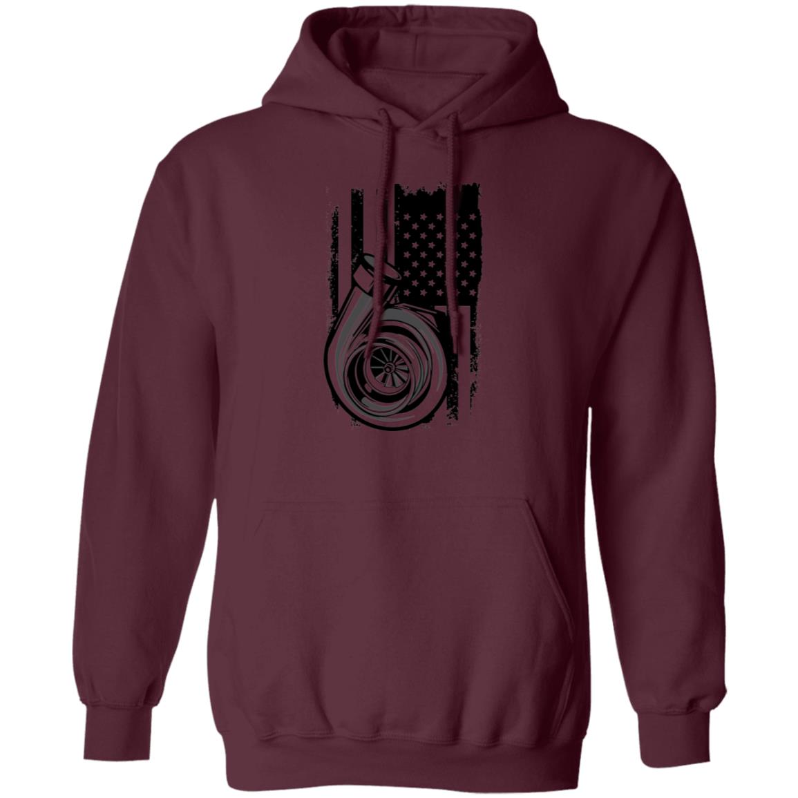 Turbo Boosted American Flag Pullover Hoodie