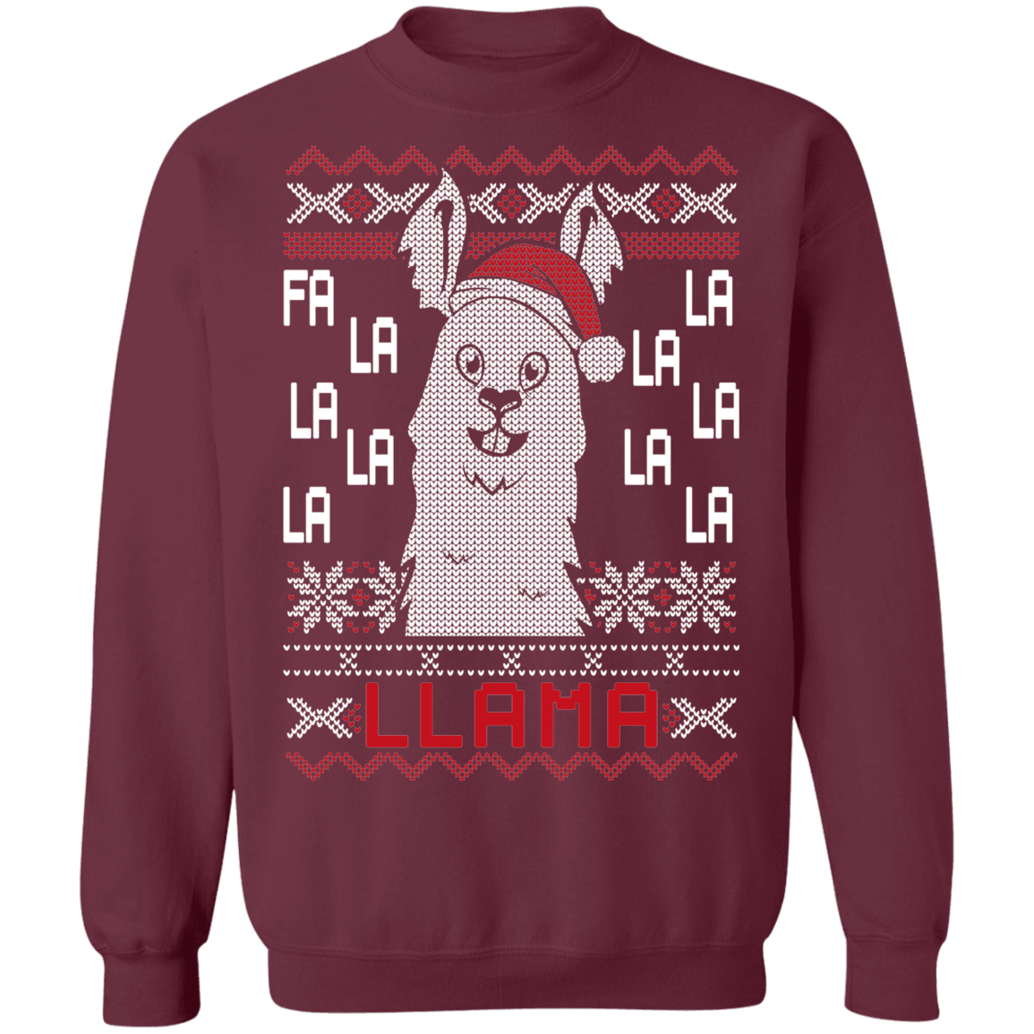 Fa La La LLama Christmas Party Ugly Sweater Crewneck Sweatshirt