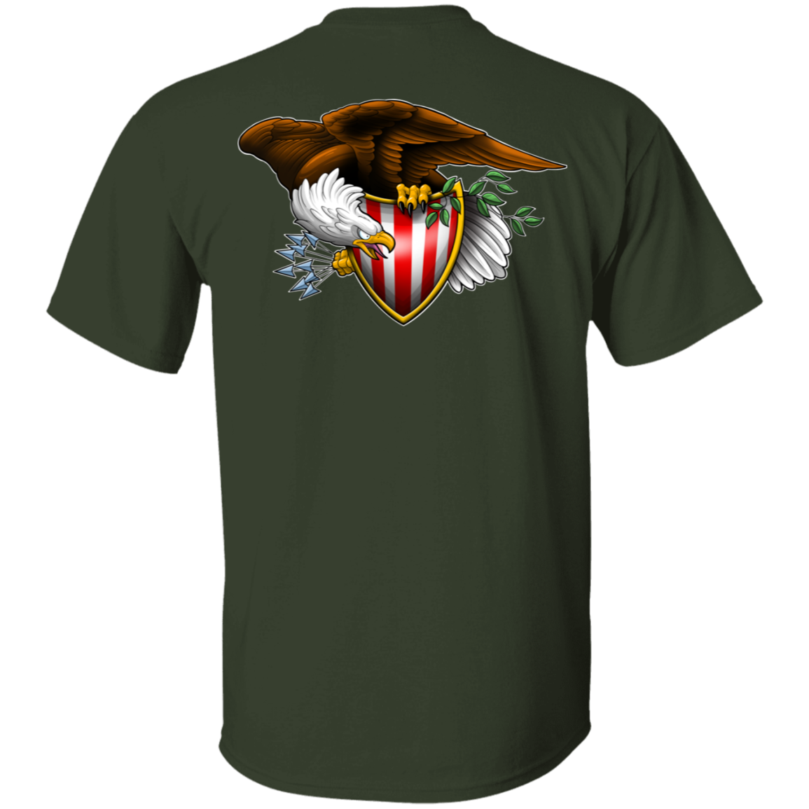Patriot American Bald Eagle Double Sided T-Shirt