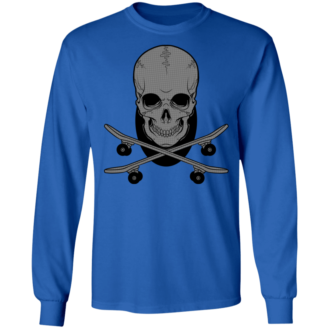 Skull Skateboarding Long Sleeve T-Shirt