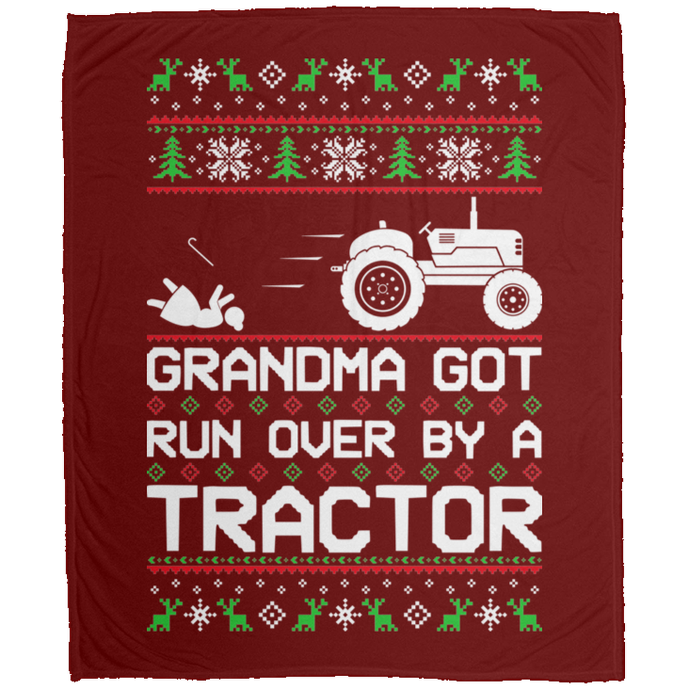 Wheel Spin Addict Christmas Tractor Fleece Blanket - 50x60