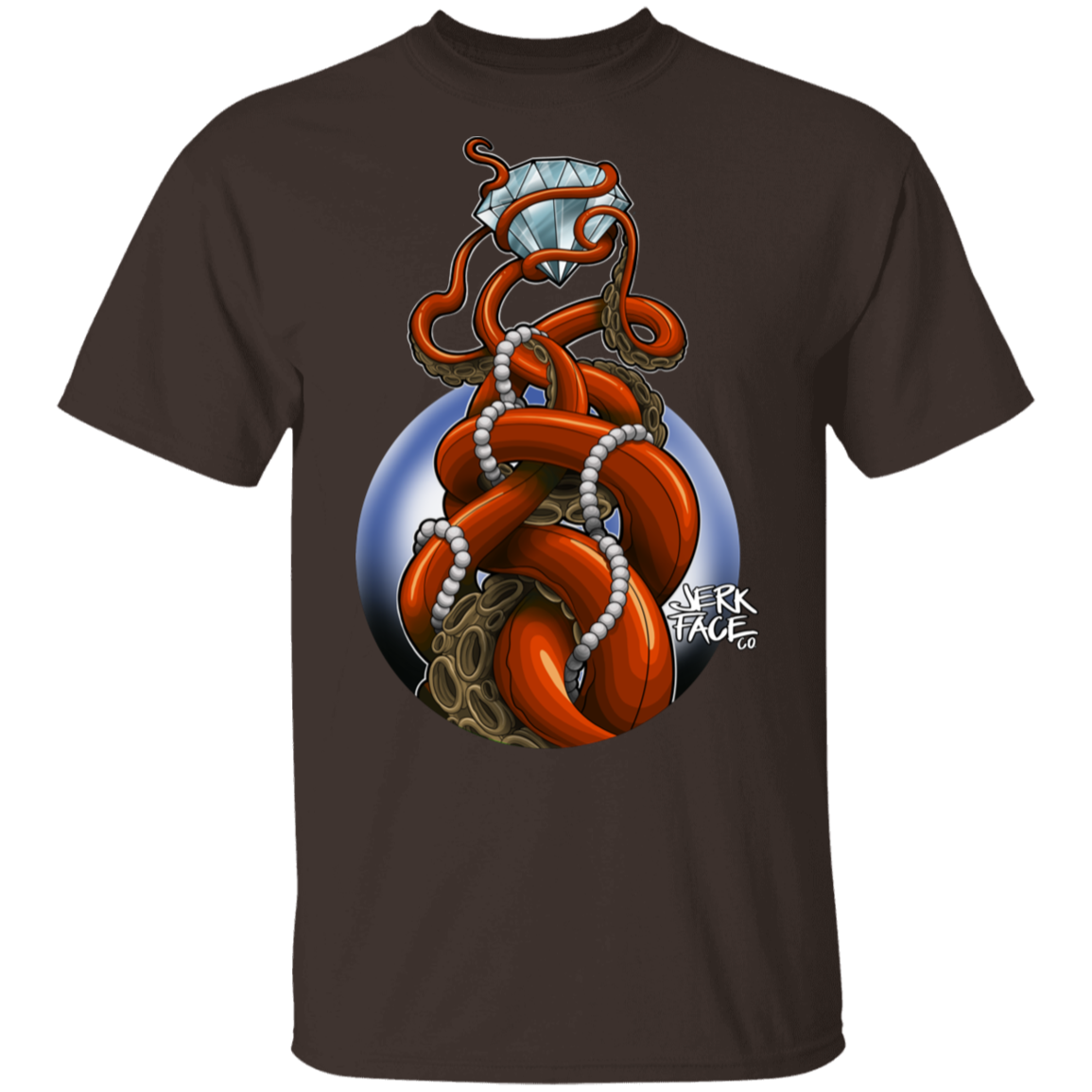 Octopus and Diamond Treasure Saltwater Shipwreck T-Shirt