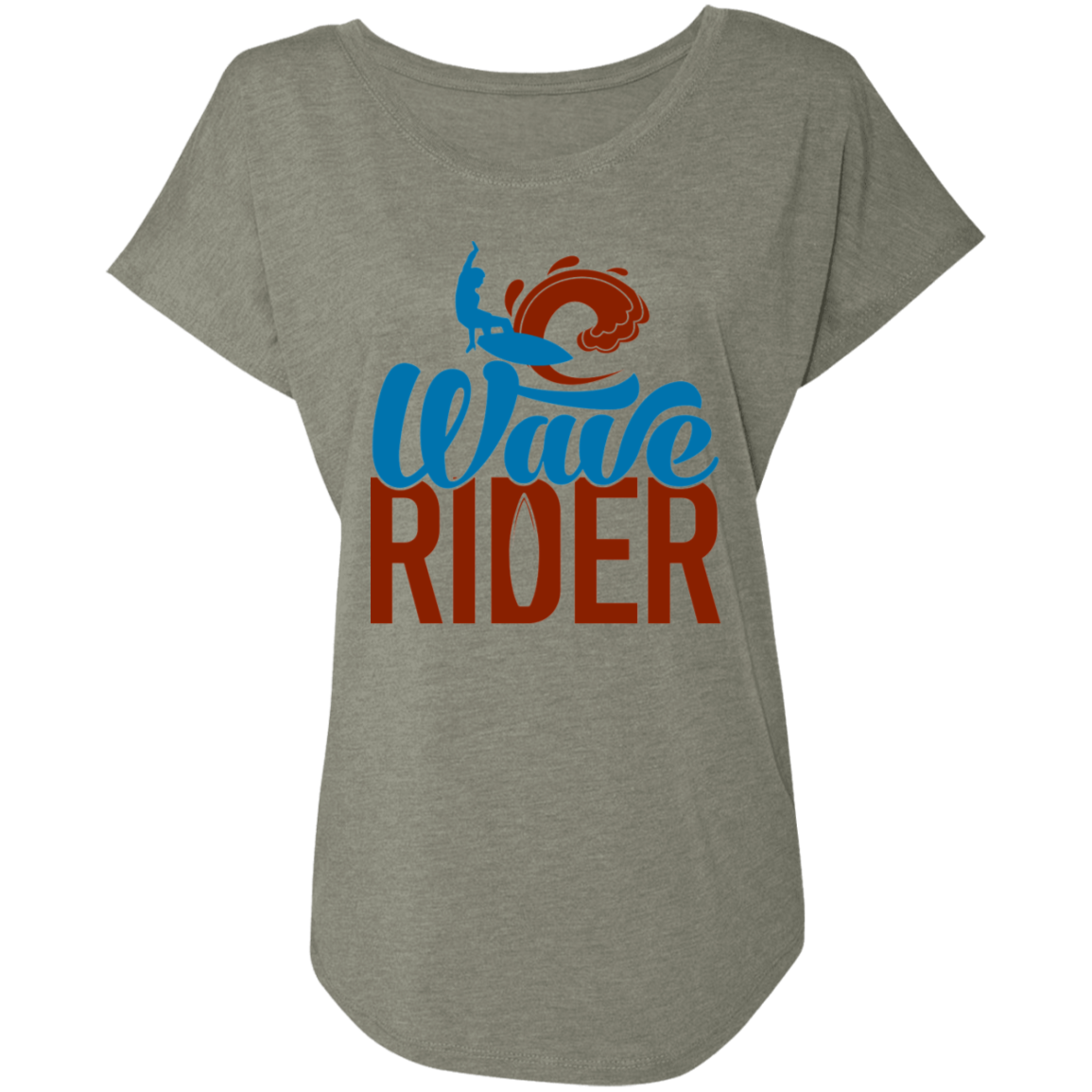 Wave Rider Surf Beach Women's Dolman Sleeve