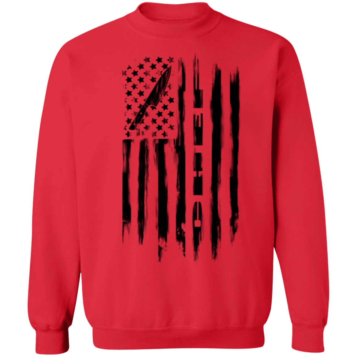 Chef Cook Culinary American Flag Crewneck Sweatshirt