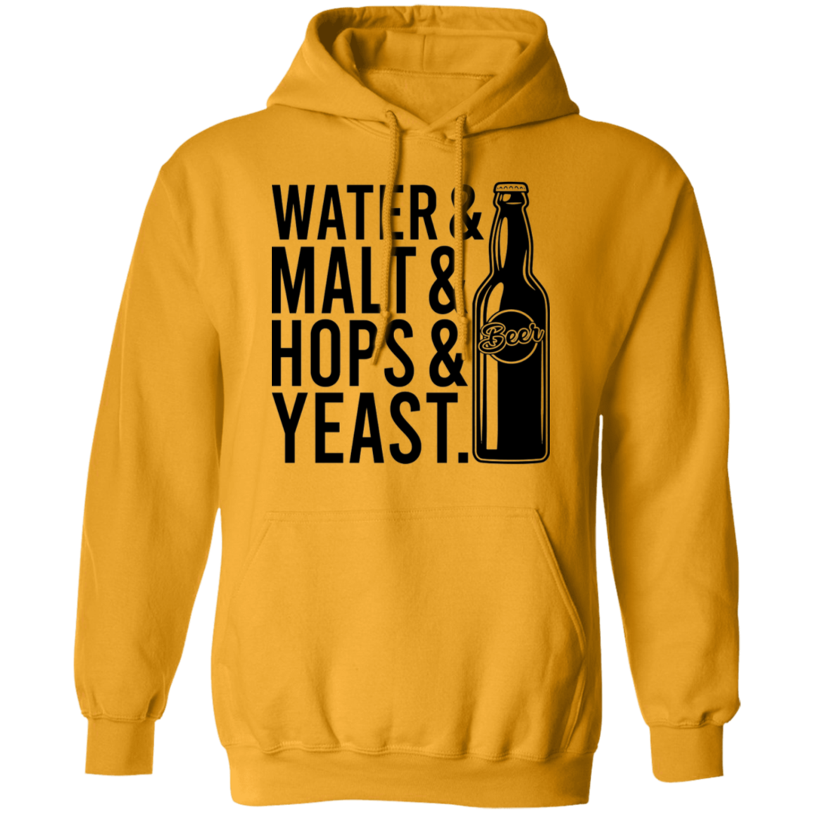 Water & Malt & Hops & Yeast Beer Pullover Hoodie