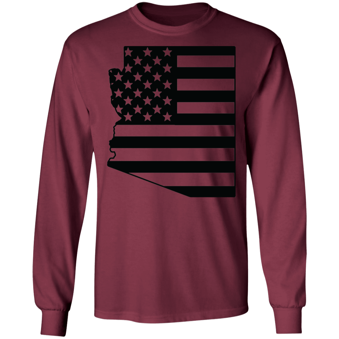 Arizona American Flag State Long Sleeve T-Shirt
