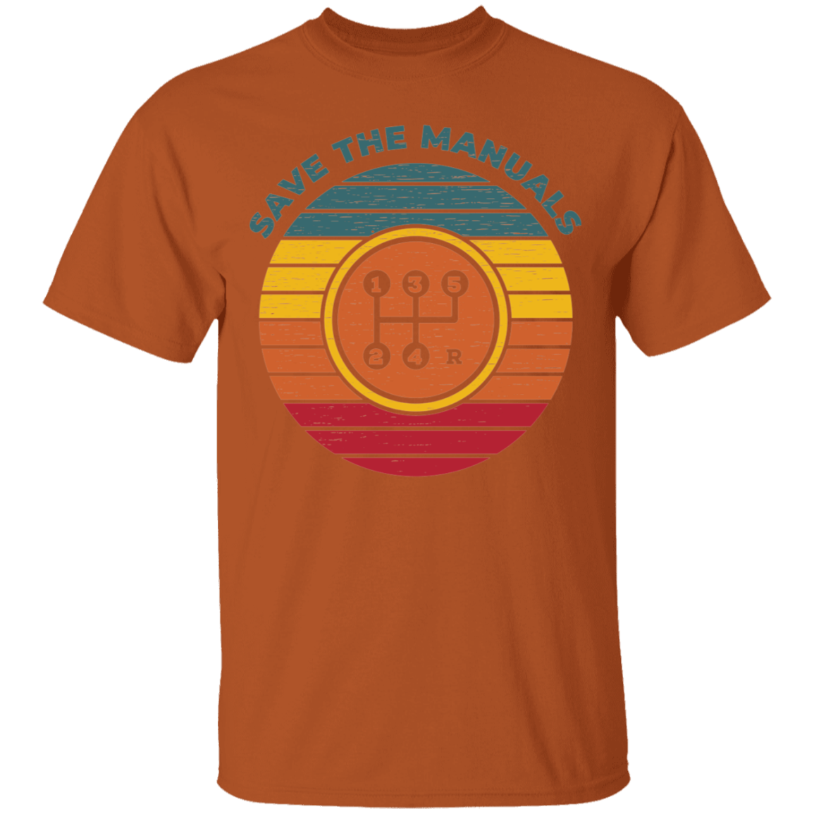 Save the Manuals Stick Shift 5 Speed T-Shirt