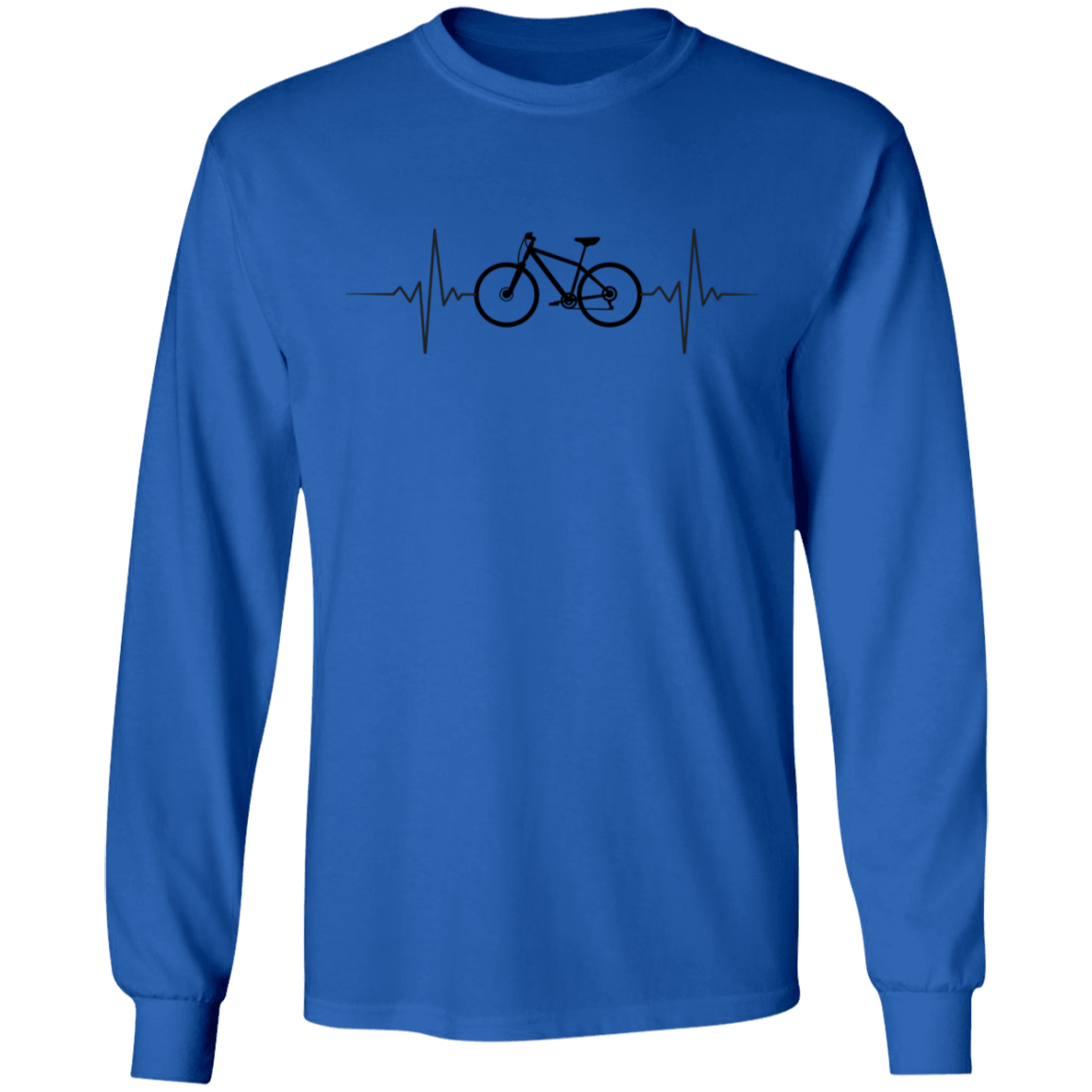 Bike Bicycle Heartbeat Long Sleeve T-Shirt