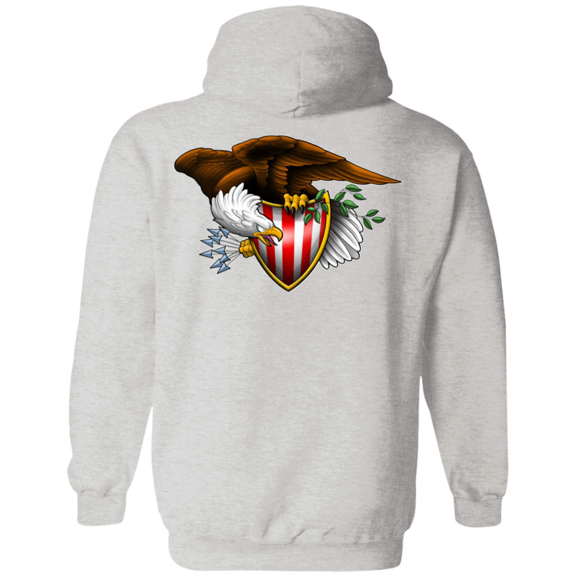 Patriot American Bald Eagle Double Sided Pullover Hoodie