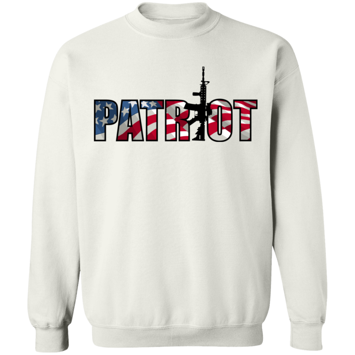 Patriot American Flag Defense Crewneck Sweatshirt