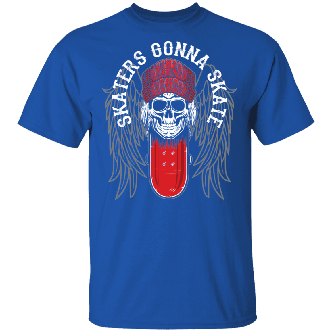 Skaters Gonna Skate Skateboarding Skull T-Shirt