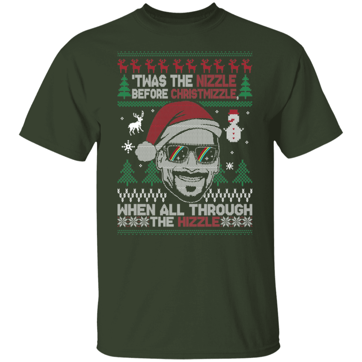 Nizzle Before Christmizzle Funny Ugly Christmas Party T-Shirt