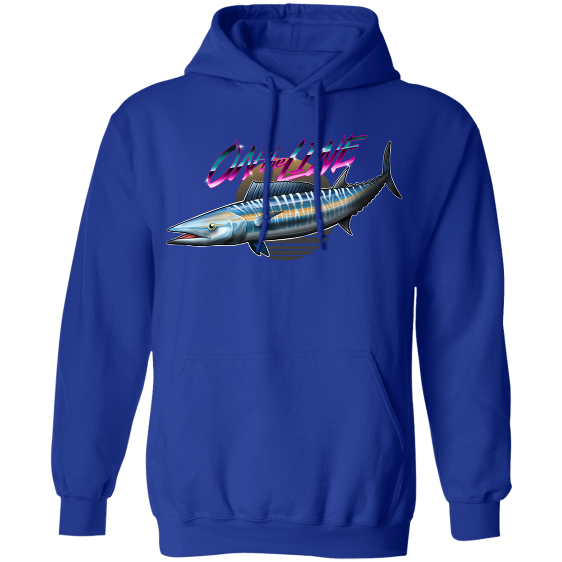 Wahoo Ono Fish On The Line Saltwater Pullover Hoodie