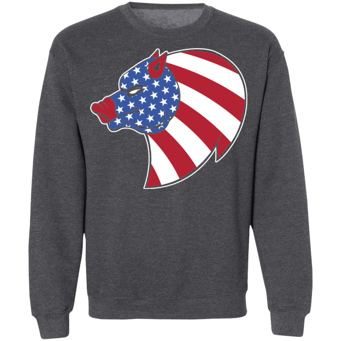 Pig Hog American Flag USA Crewneck Sweatshirt