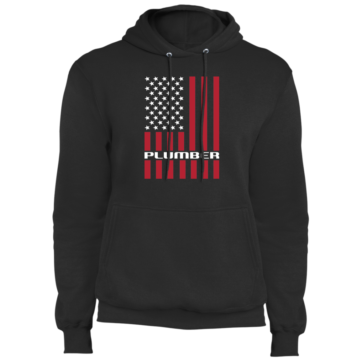 Plumber American Flag USA Premium Pullover Hoodie