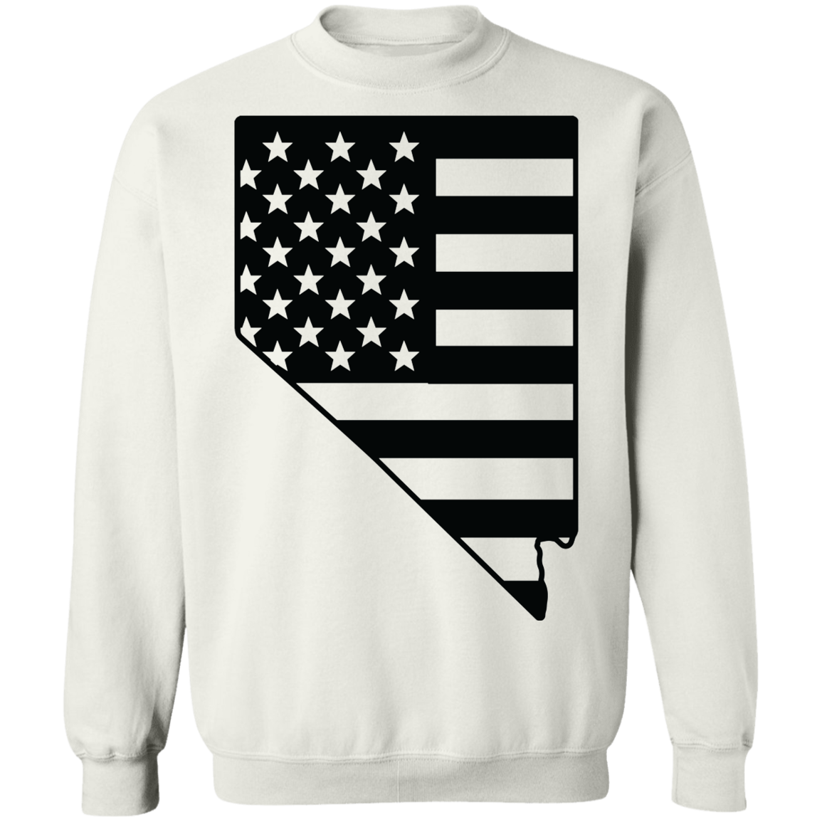 Nevada State American Flag USA Crewneck Sweatshirt