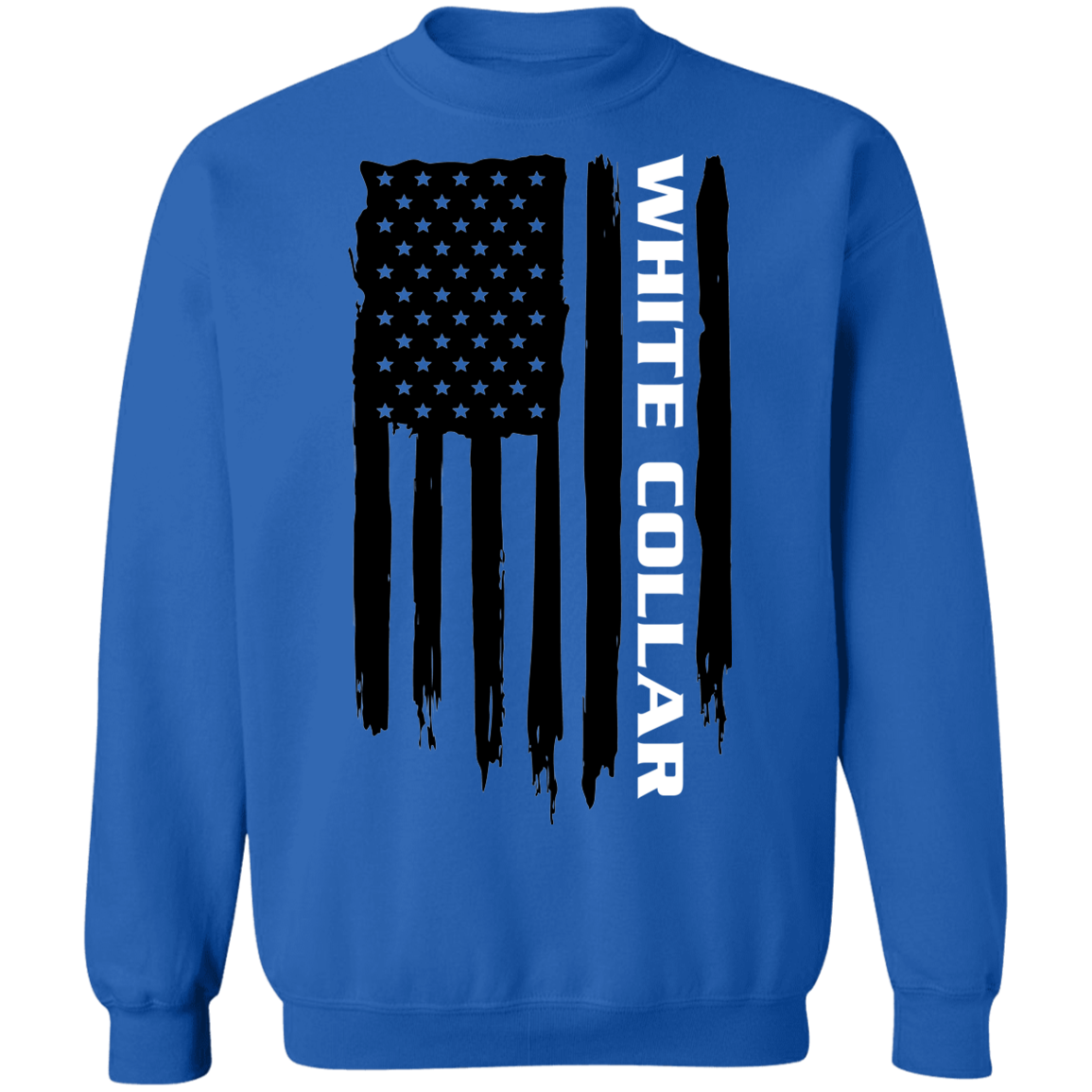 White Collar Worker American Flag Crewneck Sweatshirt