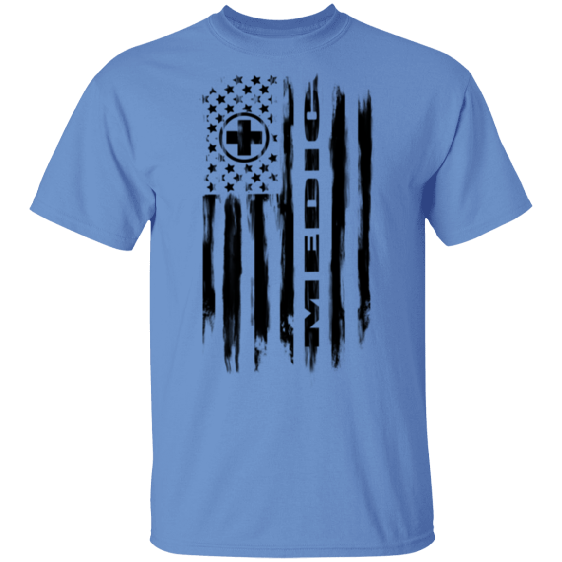 Medic Ambulance Nurse Hospital American Flag T-Shirt