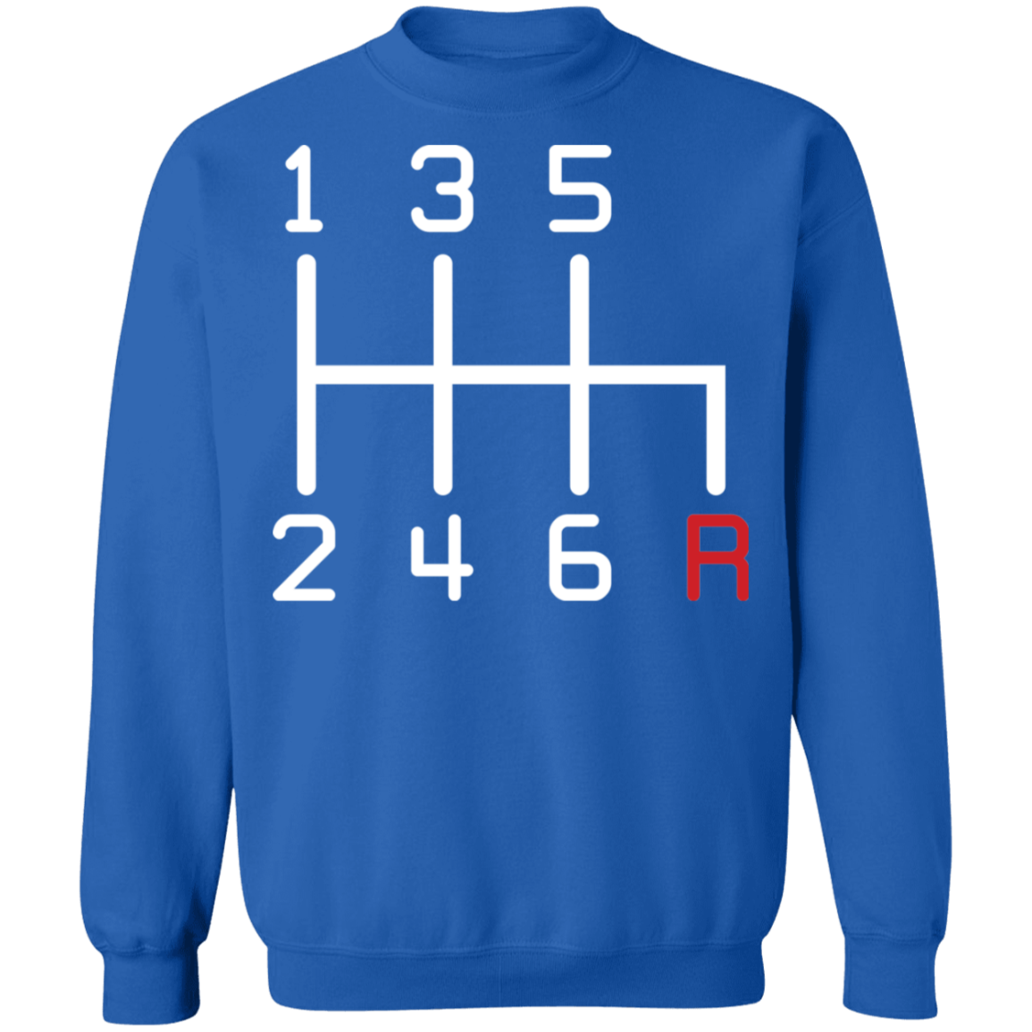 6-Speed Manual Stick Shift Crewneck Sweatshirt