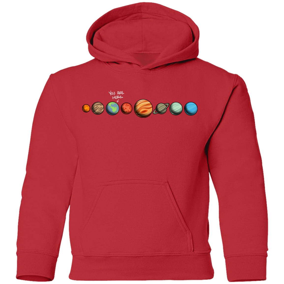 Youth Space Earth You Are Here Pullover Hoodie