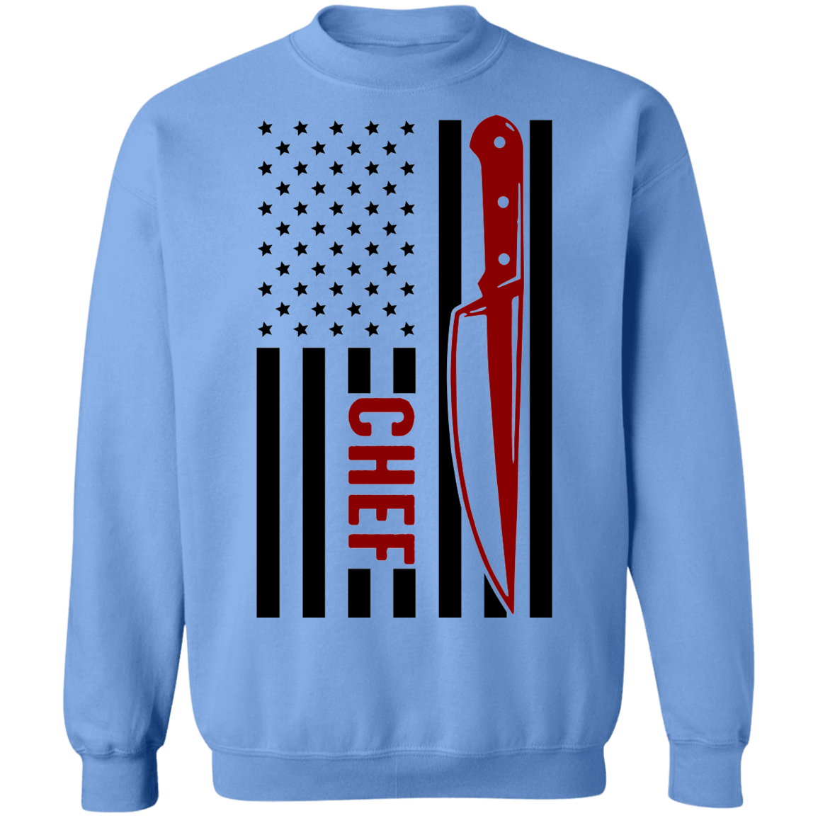 Chef American Flag Cooking Crewneck Sweatshirt