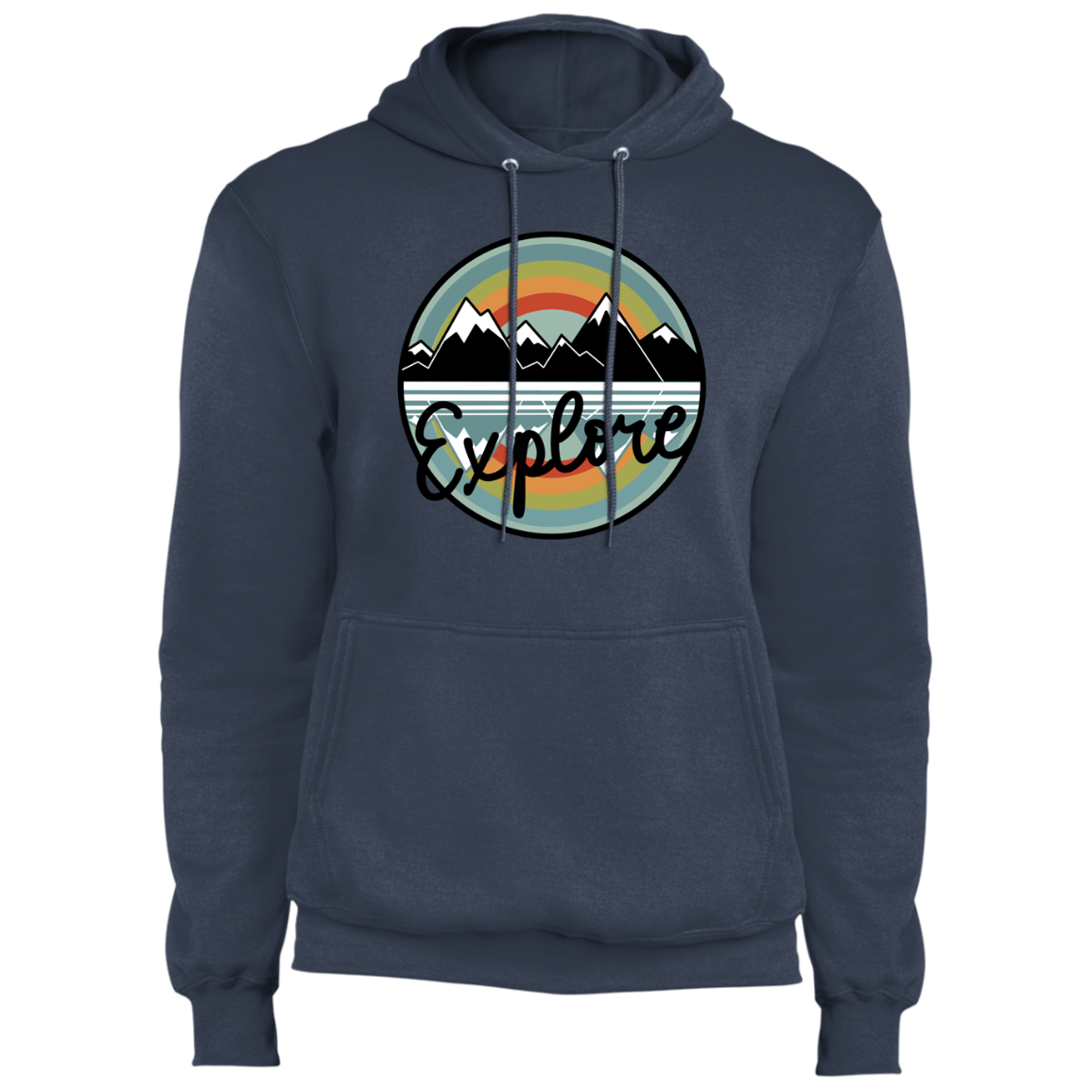 Explore Mountains Nature Camping Pullover Hoodie