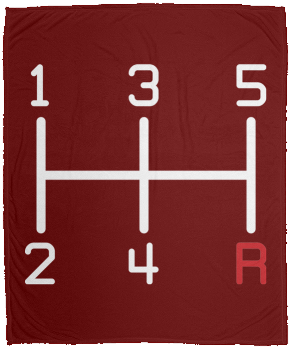 5-Speed Manual Stick Shift Fleece Blanket - 50x60