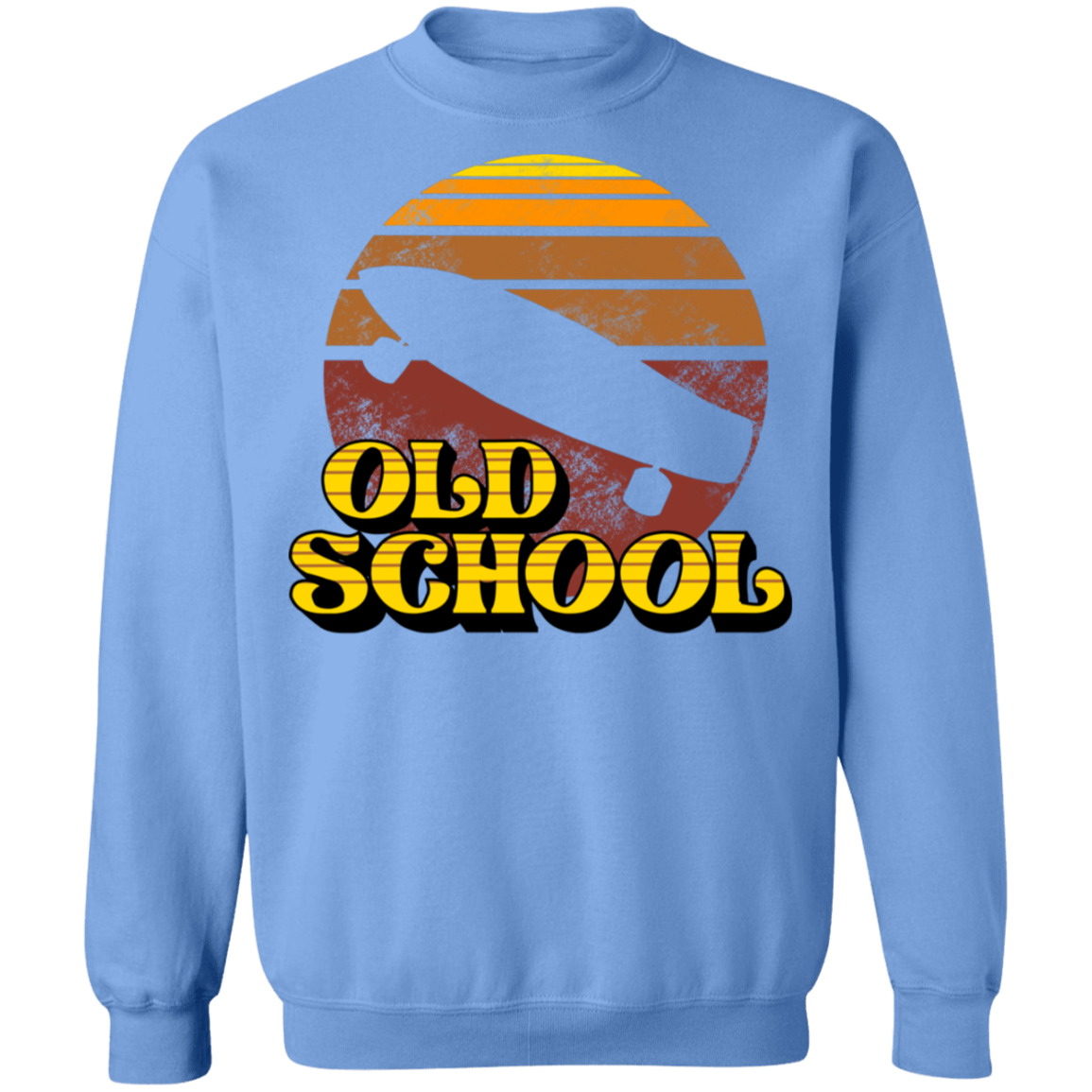 Old School Skateboard Short Board Long Board Crewneck Sweatshirt