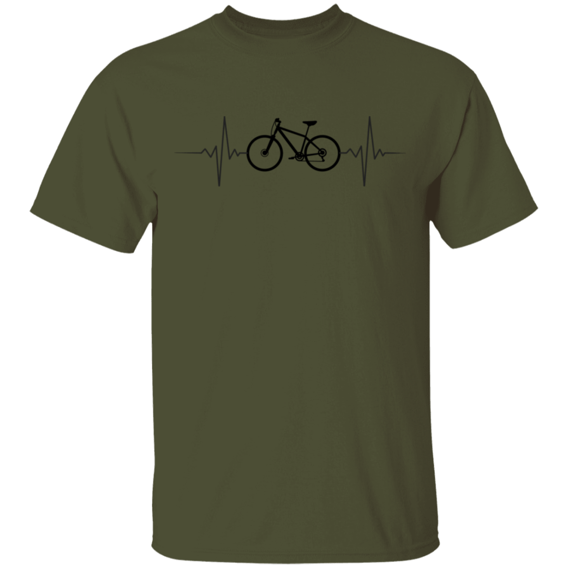 Mountain Biking Biker Heartbeat T-Shirt
