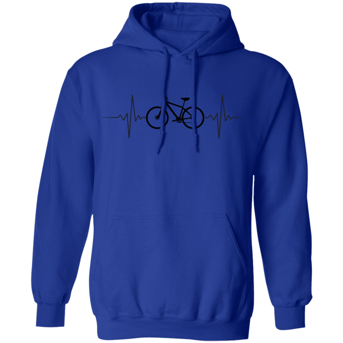 Mountain Biking Biker Heartbeat Pullover Hoodie