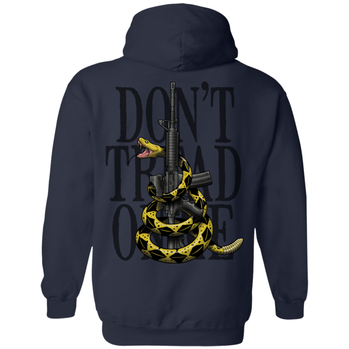 We the People Don't Tread on Me Gadsden Flag Double Sided Pullover Hoodie